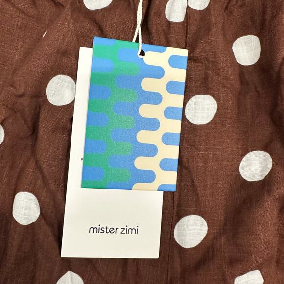 NWT Mister Zimi Kat Shorts In Cookies and Cream Brown Polka Dot sz 8 US - Picture 7 of 11